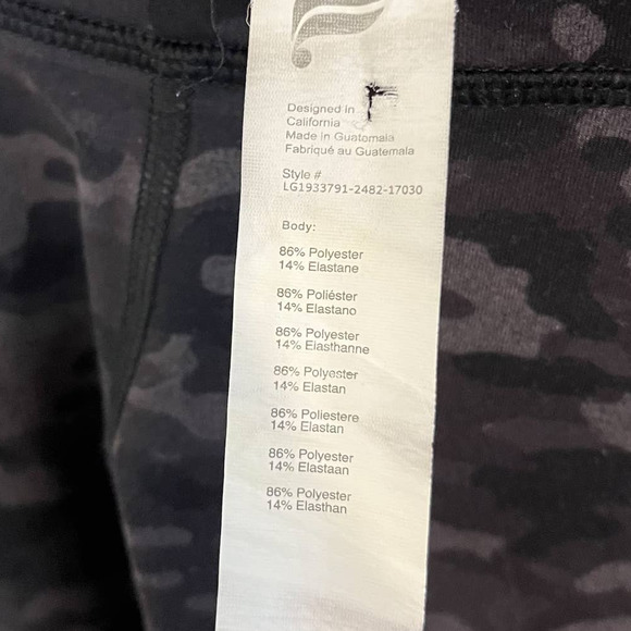 Fabletics Neutral Camouflage Athletic Athleisure Gym Leggings Size Small - Picture 2 of 5